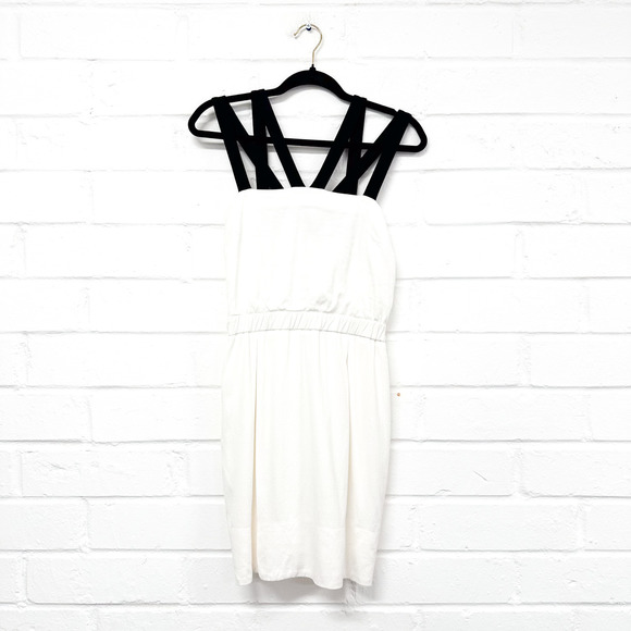 Sandro Dresses & Skirts - Sandro White and Black Mini Dress Size 1